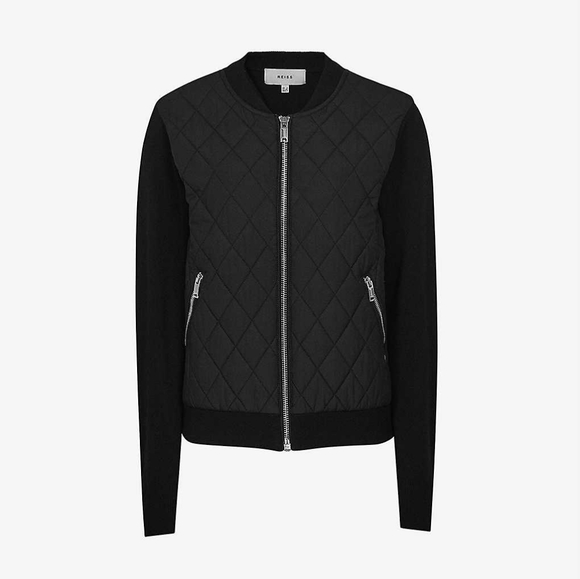 Reiss Ayla Quilted Jacket Jumper, US 0 / UK 4, NWT - Picture 3 of 5
